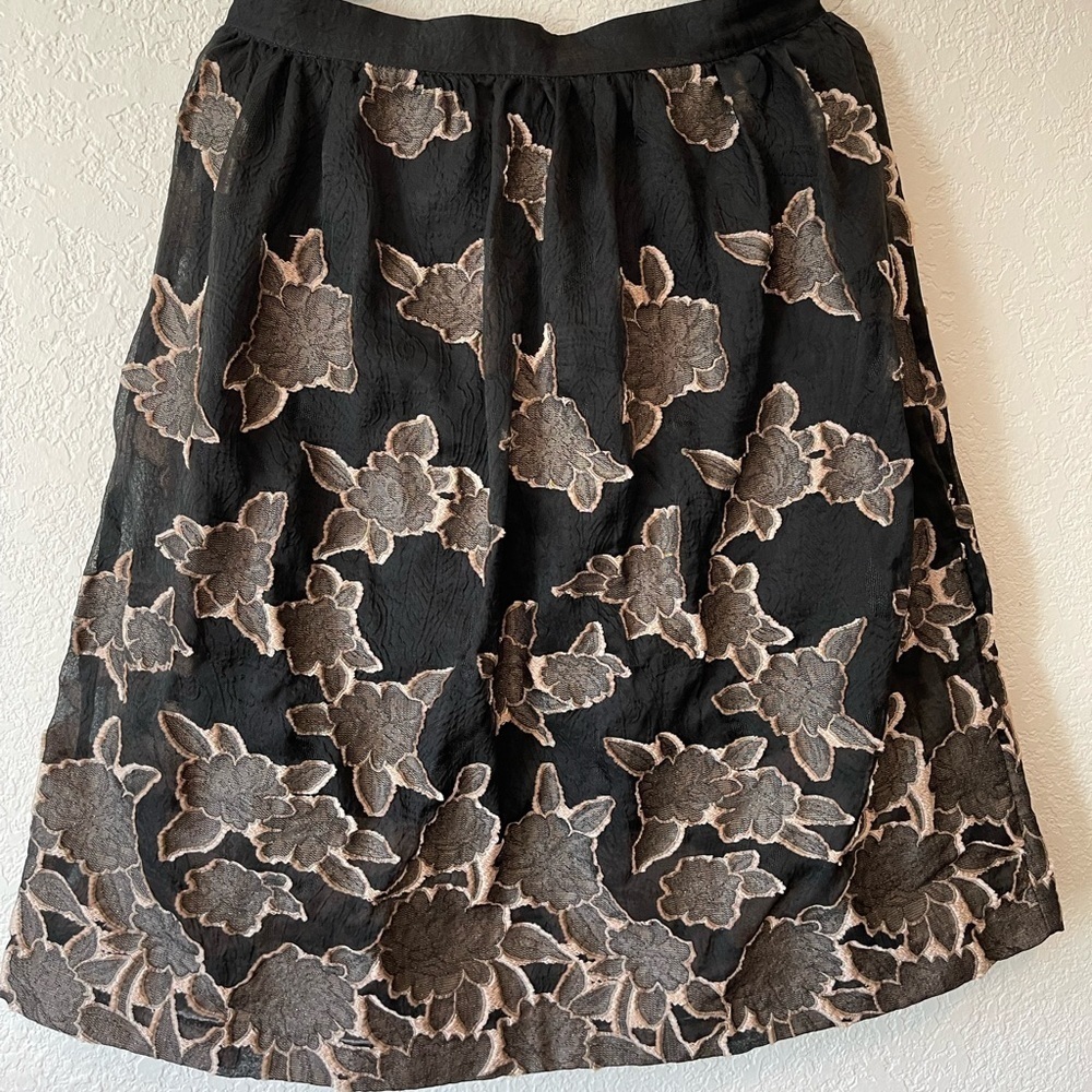 H&M embroidered floral skirt